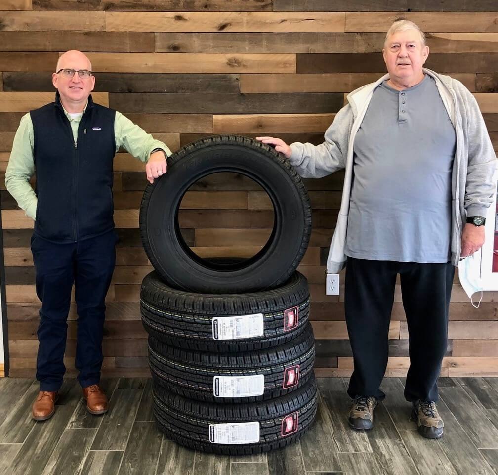 Grand Prize winner, Ken Huber, set of 4 General AltiMax Tires